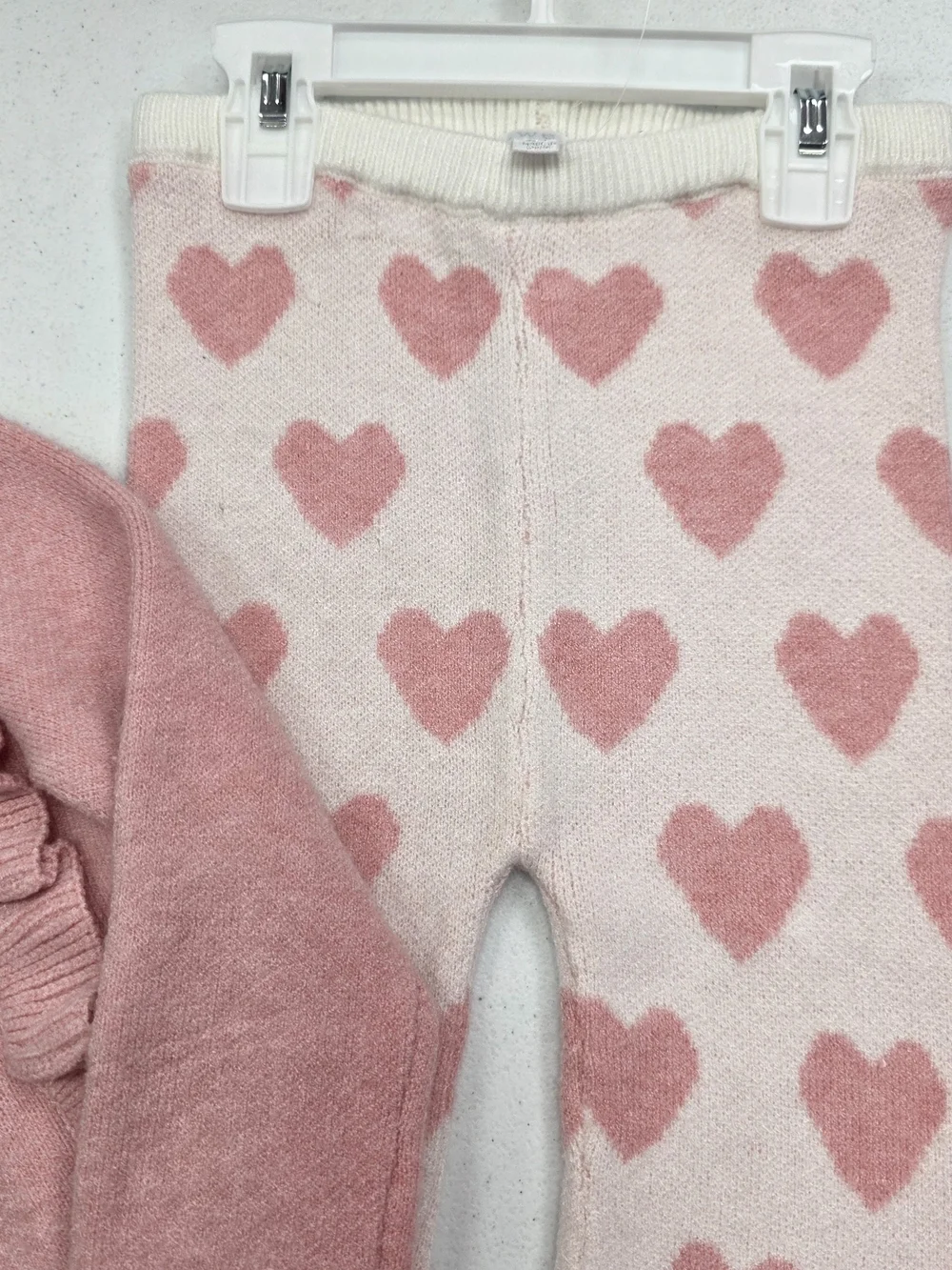 btween Soft Pink Knit Cardigan with Heart Buttons - Picture 3 of 7